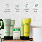 ECO amenities Travel Essentials Toiletry Kit - 150-Piece Hotel Toiletries Bulk Set - Shampoo & Conditioner Pack - Travel Body Wash & Bar Soap - 30ml Shampoo/Conditioner, 30ml Body Wash/Lotion,28g Soap