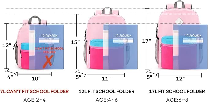 mibasies Toddler Backpack for Girls 2-4: Preschool Backpacks for Girls - Cute Kids Backpack