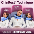 ComfyNap® Versatile Travel Neck Pillow for Airplane [Patented], 9 Positions in 3 Techniques, Plane Pillow with Pure Memory Foam, Travel Pillow with HeadRest Flight Sleep, Travel Essential - Zeus