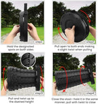 2-Pack Collapsible Stool, 400lbs Max Weight, Lightweight But Sturdy, Portable Retractable Folding Telescoping Foldable Camping Stool for Adults Outdoor Fishing Hiking BBQ