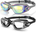 Braylin Swim Goggles, 2-Pack Swimming Goggles, Anti Fog, No Leaking For Adult Women Men Youth