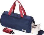 BE SMART Waterproof Mens Gym Bag with Shoe Compartment, Sports Gym Duffle Bag with Adjustable Strap for Men Women, Lightweight Large Sport Duffel Bag for Travel, Sports, Fitness(Navy Blue)