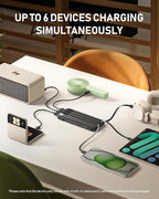 charmast 10000mAh Portable Charger with Built in Cables, 22.5W Travel Essential Power Bank Fast Charging, USB C Battery Pack for iPhone 17/16/15/14/13/12/11 Series, iPad, Samsung, Android, Tablet