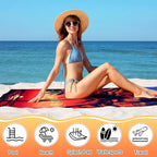 FuWeave 6 Pcs 72 x 36 Microfiber Oversized Beach Towels Large Absorbent Thin Compact Lightweight Sand Free Quick Dry Towels Pack for Travel Pool Yoga Gym Sports Beach Accessories(Coconut Trees)
