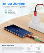 SUNGUY 10Gbps Android Auto USB C Cable,3A USB 3.1 Gen 2 Fast Charge & Data Transfer CarPlay Cable, for iPhone 17/16/15 Pro Max, Samsung T7, Galaxy S23 S22 Ultra Note 20, SSD- Red 1.5FT [5-Pack]