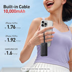 iWALK 4500mAh Portable Charger & 10000mAh Power Bank with Built-in Plug & Cable, Compatible with iPhone 15/16/16 Plus/16 Pro/16 Pro Max, Samsung Galaxy S25/S24/S23 Android