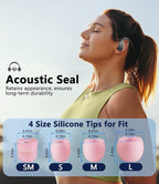 12 Pairs Replacement Ear Tips for Beats Powerbeats Pro/Flex/X Earbuds, Soft Silicone Non-Slip Earbud Accessories, Beats Replacement Tips with Cleaning Kit (Pink)