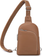 INICAT RFID Blocking Sling Bag, Anti Theft Crossbody Bag for Women, Travel Fanny Pack Style Purse, Vegan Leather