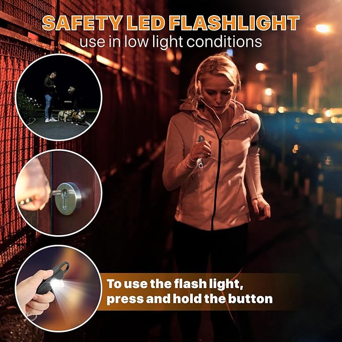 Safe Sound Personal Alarm, 2 Pack 130 dB Loud Siren Song Emergency Security Alarm Keychain with Strobe LED Light, Personal Sound Safety Siren for Women, Men, Children, Elderly
