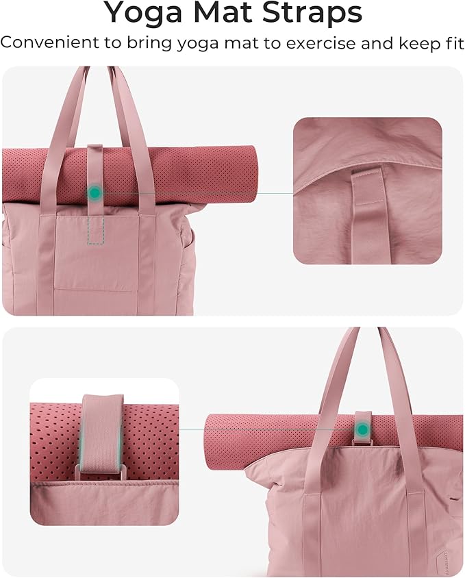 BAGSMART Tote Bag for Women, Tote Bag with Zipper Work Tote with Compartments Nurse Shoulder Hanbag for Travel, Gym