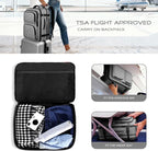 Travel Backpack for Men, Expanable Carry on Backpack, TSA 17.3 inch Laptop Bag Flight Approved, Lightweight Business Luggage Bag, Travel Gifts for Men Women, Grey