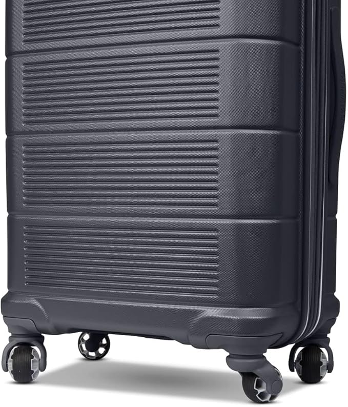American Tourister Stratum 2.0 Carry-On Luggage, Expandable Hardshell Suitcase with Spinner Wheels, Ergonomic Handle Grip, Durable ABS Shell, Large Zipper Pulls, Max Capacity Interior - Charcoal