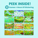 Cupkin Dinosaur Sticker Book Activity for Kids, Toddler Airplane Travel Essentials, 500+ Dino Stickers for Kids + 12 Scenes + 12 Coloring Book Pages, Dinosaur Lover Gift, Crafts for Ages 2–8 Years