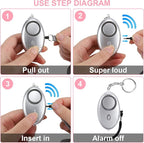Safe Sound Personal Alarm, 12 Packs 140DB Personal Security Alarm Keychain with LED Lights, Emergency Safety Alarm for Women, Men, Children, Elderly