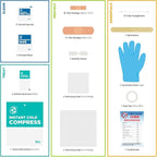 Be Smart Get Prepared 85 Piece First Aid Kit: Clean, Treat, Protect Minor Cuts, Scrapes. Home, Office, Car, School, Business, Travel, Emergency, Survival, Hunting, Outdoor, Camping & Sports, FSA HSA