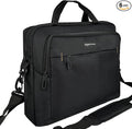 Amazon Basics Laptop Carrying Case with Shoulder Strap and Handle, Large Capacity, Black, 15.6 in (Pack of 6)