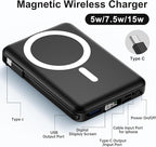 for Magsafe Power Bank, 10000mAh Magnetic Power Bank with USB-C Cable and PD 20W USB C Fast Charging LED Display, Wireless Portable Charger for iPhone 17/16/15/14/13/12/Pro/Pro Max