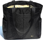 ESVAN Original Floral Tote Bag Large Shoulder Bag with Multi Pockets for Gym Travel Beach Daily Bags