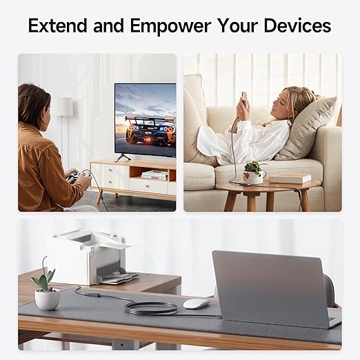Cable Matters 5Gbps USB Extension Cable - 6ft, USB 3.0 Extension Cable, Male to Female USB3.0 Extender, Compatible with Webcam, VR Headset, Printer, Hard Drive, Black
