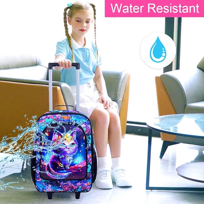 WZLVO Kids Luggage for Boys and Girls, Cute Dinosaur Unicorn Rolling Wheels Suitcase for Toddler Children