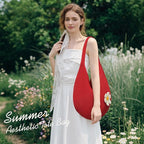 Premillow Crochet Beach Bags for Women, Summer Beach Tote Bag, Mesh Cute Beach Purse, Aesthetic Knit Bag Handbag Shoulder Bag