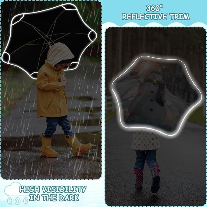 ALAZA Kids Umbrella Stick Umbrellas Cute Umbrella for Boys Girls Toddler UV/Sun Rain Windproof