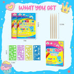 ZMLM Scratch Paper Art-Crafts Gift: 2 Pack Rainbow Notebooks Supplies Toys Easter Basket Stuffers for 3 4 5 6 7 8 9 10 Years Old Girls and Boys Kids Birthday Party Travel Games (Pink & Blue)