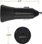 Scosche CPDCA32 PowerVolt 32Watt Certified USB Type-C & USB Type-A Fast Car Charger with Power Delivery 3.0 for All USB-C and USB-A Devices