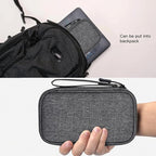 CAAORDKSO Electronic Organizer Travel USB Cable Accessories Case Bag, Waterproof Electronics Accessories Bag Organizer Case for USB, Cable, Cord, Charger, Phone, Power Bank, Earphone (Dark Gray)