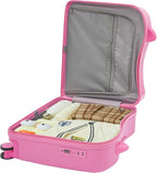 18" Kids Ride-On Suitcase,Children's Carry On Luggage Case,Rolling Luggage With Lock,Travel Trolley Case for Short Trips,School Trips,Outings (Pink)