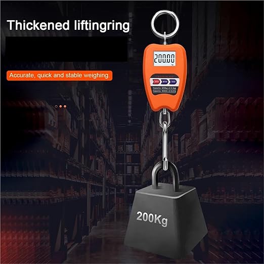 Luggage Weight Scale, Portable Electronic Luggage Scale Multifunctional Digital Scales LCD Display Travel High Accurate Handheld Weighing Tool,for Travel(Orange)