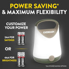 Eveready LED Camping Lantern X-250 (2-Pack), Super Bright Tent Lights, Rugged Water Resistant LED Lanterns, 100 Hour Run-time (Batteries Included), Green/Tan