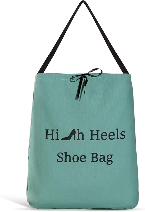 Premium Drawstring High Heel Shoe Bag – Travel-Friendly Dustproof Pouch for Heels & Sandals, Lightweight & Durable, 11 Color Options (dark gray)