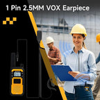 Retevis RB48 Walkie Talkies for Adults, with G-Type Earpiece, MIL-STD 810H, Advanced Triple Proof, Support VOX, 2000mAh, Emergency Alert, Vibration Reminder, Heavy Duty Two Way Radios(2 Pack)