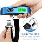 BAGAIL Digital Luggage Scale, 110lbs Hanging Baggage Scale with Backlit LCD Display, Portable Suitcase Weighing Scale, Travel Luggage Weight Scale with Hook, Strong Straps for Travelers