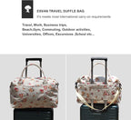 ESVAN Travel Tote Duffel Gym Bag,Weekender Overnight Carry-on Tote Crossbody Bag with Wet Pocket and Trolley Sleeve Upgraded