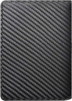 Passport Holder Cover RFID Blocking Slim Minimalism Travel Wallet Carbon Fibre Card Organizer,Black
