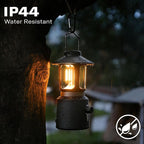 Camping Lantern Rechargeable, Telescopic 8000mAh Retro Waterproof Camping Light, Electric Lanterns for Power Outages, Vintage Hurricane Lamp for Tent Outdoor Patio RV Fishing