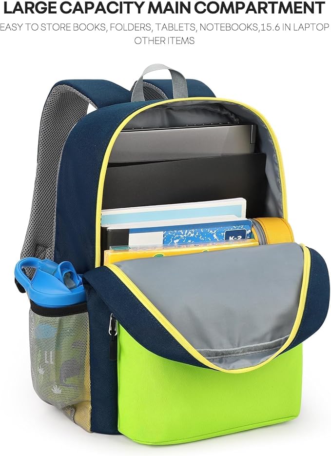 mibasies Kids Backpack for Boys 5-9: Large Boys Backpack for Elementary School