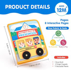 hahaland Busy Book Preschool Learning Activities - First Day of School Gifts Activity Books for Toddlers 1-4, Montessori Toys 2 Year Old Boy Girl Birthday Gift Preschool Must Haves Busy Board Ages 2-4