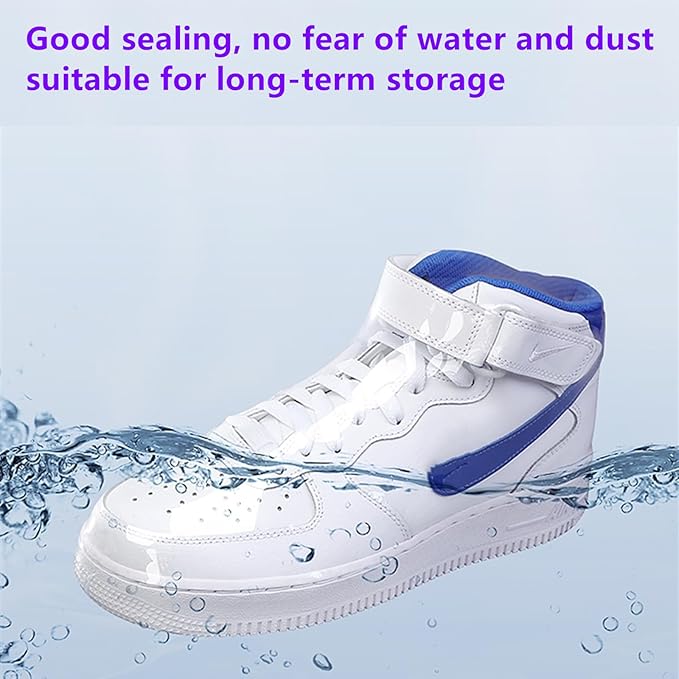 100-Pack Shoe Shrink Wrap Bags - 11x18 Inches Sneaker Heat Shrink Wrap for Men & Women - Shoe Organizer Bags to Prevent Sole Yellowing & Keep Dust Away (100) (shoe bag-100PCS)