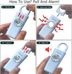 Thopeb– Personal Safety Alarm for Women–135dB Siren, Strobe Light and Rechargeable - Safety Alarm Keychain for Women (Aqua)