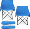HaSteeL Camping Chair for Adults, Compact Folding Portable Chairs Set with Side Pockets for Outdoors Fishing, Hiking, Backpacking, Picnic, Beach, Travel, Supports to 250lbs, & Storage Bags (Blue)