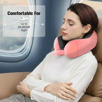Cirorld Neck Pillow for Traveling, Travel Pillows for Airplanes,100% Pure Memory Foam Travel Neck Pillow, Adjustable Flight Pillow, Portable Plane Accessories with Eye Mask, Earplugs, Carry Bag