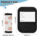 2 Pack Gingerbread Houses Luggage Handle Wrap, Detachable Luggage Tag, Neoprene Suitcase Wrap with Comfort Grip & Bright Identifier for Suitcase, Travel Bag, Sports Bag