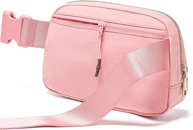 Gitus Customizable Belt Bag Fanny Pack for Girls Age 6-8 & 8-10 with Initial - Trendy Teen Girl Gifts (Light Pink-D)
