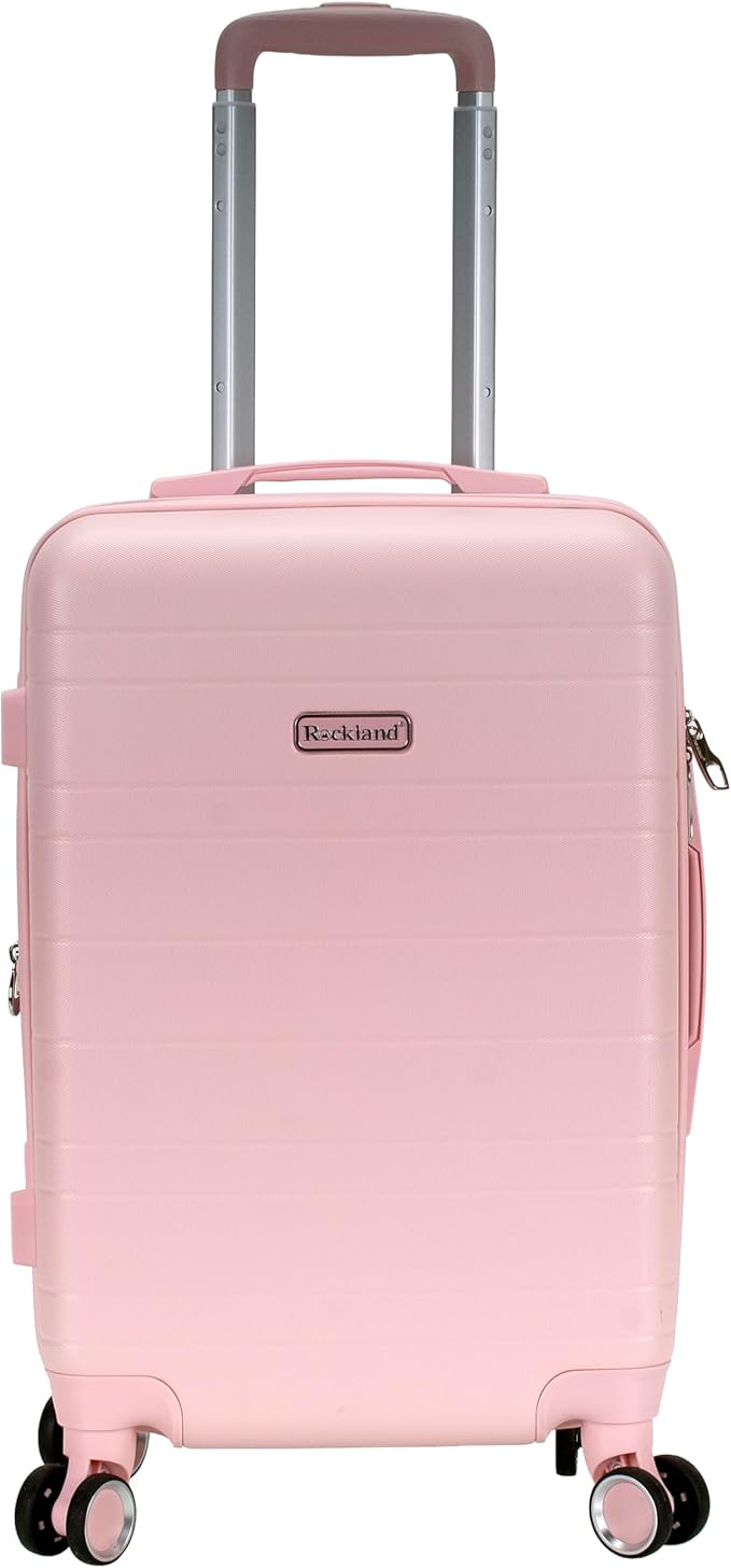 Rockland Palm Beach Hardside 20" ABS Carry On, Pink
