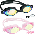 EWPJDK Kids Swim Goggles - 2 Pack Swimming Goggles Anti Fog No Leaking For Kids Age 3-15