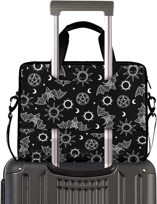 MNSRUU Laptop Bag for 15.6 inch Black Gothic Bats