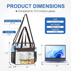 USPECLARE Clear Bag for Stadium Events,Transparent Bag for Work Sports Games Concerts Travel Gym